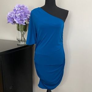 NEW Women’s Moda Turquoise One Shoulder Dress